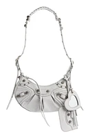 Balenciaga Extra Small Le Cagole Embellished Leather Shoulder Bag in Optic White at Nordstrom