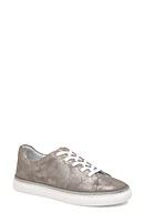 Johnston & Murphy Callie Stitch Turn Leather Sneaker Silver Metallic Sheepskin at Nordstrom,