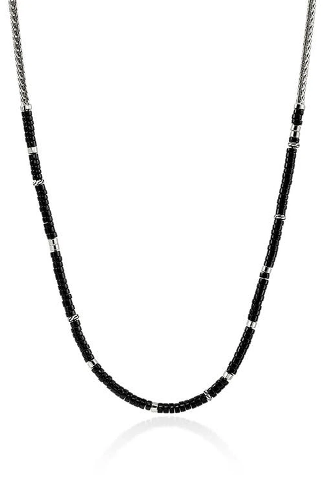 John Hardy Heishi Beaded Necklace in Black at Nordstrom, Size 24