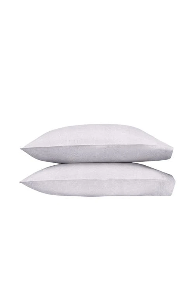 Matouk Jasper Set of 2 Cotton Sateen Pillowcases in Fawn at Nordstrom