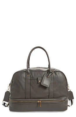 Mali + Lili Riley Vegan Leather Weekend Travel Bag in Charcoal at Nordstrom