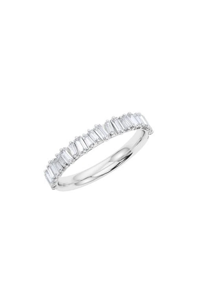 HauteCarat Lab Created Baguette Diamond Half Eternity Ring in 18K Gold at Nordstrom