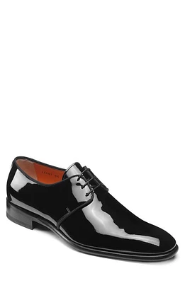 Santoni Isogram Plain Toe Derby Black at Nordstrom,