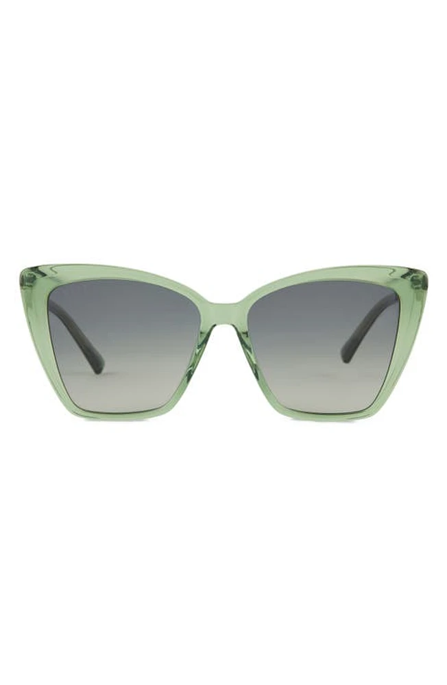 DIFF Becky II 56mm Cat Eye Sunglasses in Sage Crystal /g15 at Nordstrom