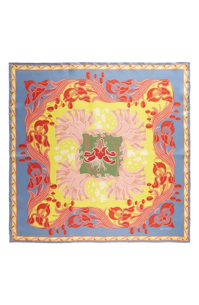 Etro Turandot Silk Scarf in Yellow/Blue Multi at Nordstrom