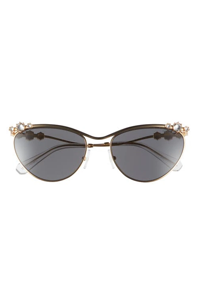 Swarovski 58mm Cat Eye Sunglasses in Gold at Nordstrom