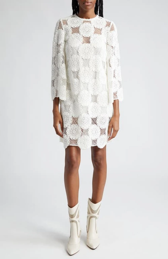 Zimmermann Junie Cotton Lace Tunic Dress Ivory at Nordstrom,