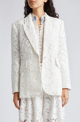 Zimmermann Natura Floral Lace Blazer Ivory at Nordstrom,