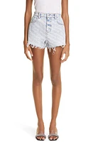 Alexander Wang Bite Logo Cutoff Denim Shorts Pebble Bleach at Nordstrom,