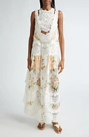 Zimmermann Natura Coral Print Lace Two-Piece Dress Mixed at Nordstrom,