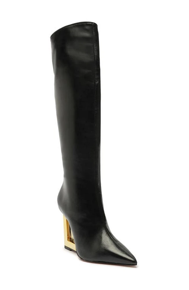 Schutz Filipa Pointed Toe Tall Boot in Black at Nordstrom, Size 5.5