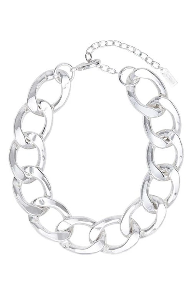 st. Moran Oversize Curb Link Chain Necklace in Silver at Nordstrom