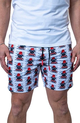 Maceoo Pugshot Swim Trunks White at Nordstrom,