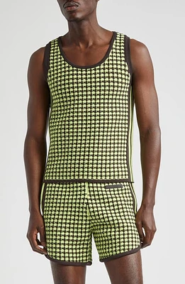 ADIDAS x Wales Bonner Textured Sweater Tank Semi Frozen Yellow/night Brown at Nordstrom,