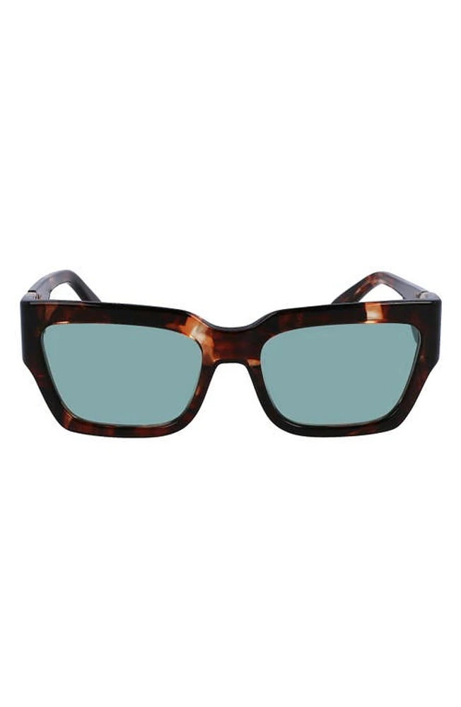 Longchamp 55mm Rectangular Sunglasses in Havana at Nordstrom