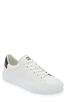 Givenchy City Court Leather Low Top Sneaker White/Black at Nordstrom,