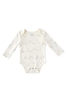 Pehr Bunny Print Long Sleeve Organic Cotton Bodysuit in at Nordstrom