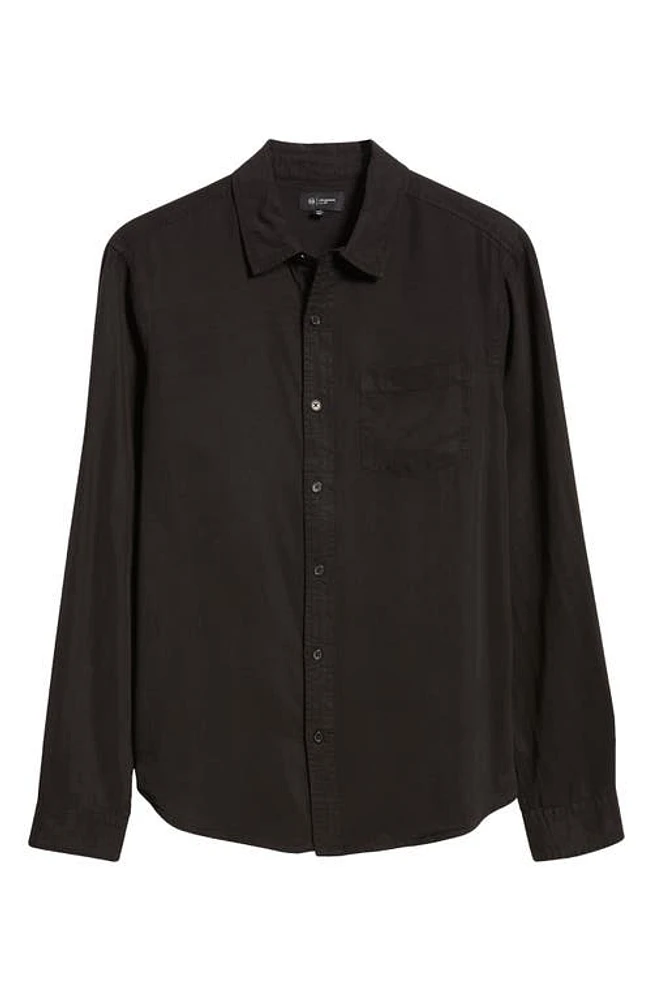 AG Aiden Solid Lyocell Button-Up Shirt at Nordstrom,