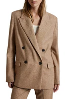 & Other Stories Tweed Double Breasted Blazer Beige Melange at Nordstrom,