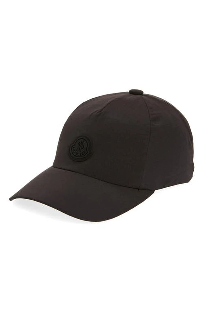 Moncler Logo Patch Baseball Cap Black at Nordstrom,