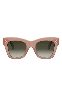 CELINE 50mm Gradient Small Cat Eye Sunglasses in Pink /Gradient Brown at Nordstrom