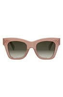 CELINE 50mm Gradient Small Cat Eye Sunglasses in Pink /Gradient Brown at Nordstrom