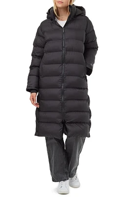 tentree Cloud Shell Longline Water Repellent Puffer Jacket Meteorite Black at Nordstrom,