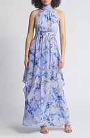 Eliza J Halter Neck Maxi Dress Periwinkle at Nordstrom,