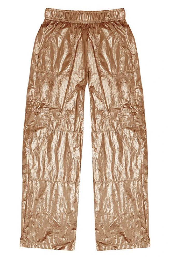 MIA New York Kids' Metallic Cargo Pants Gold at