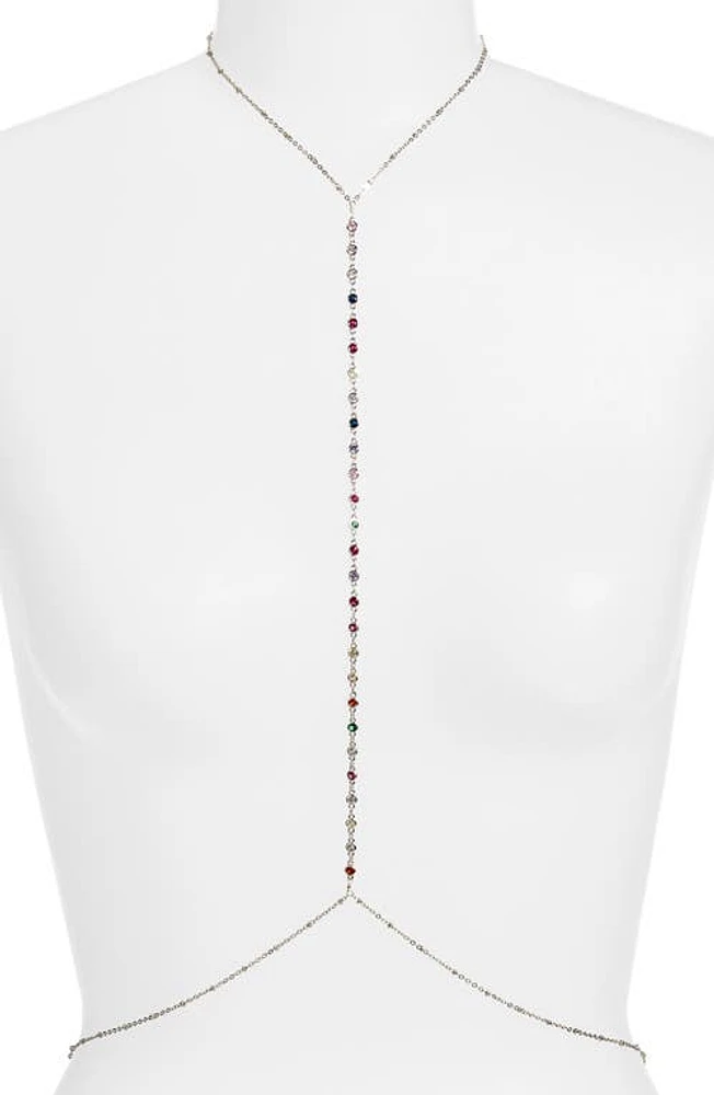 VIDAKUSH Rainbow Station Body Chain in Multi/Silver at Nordstrom