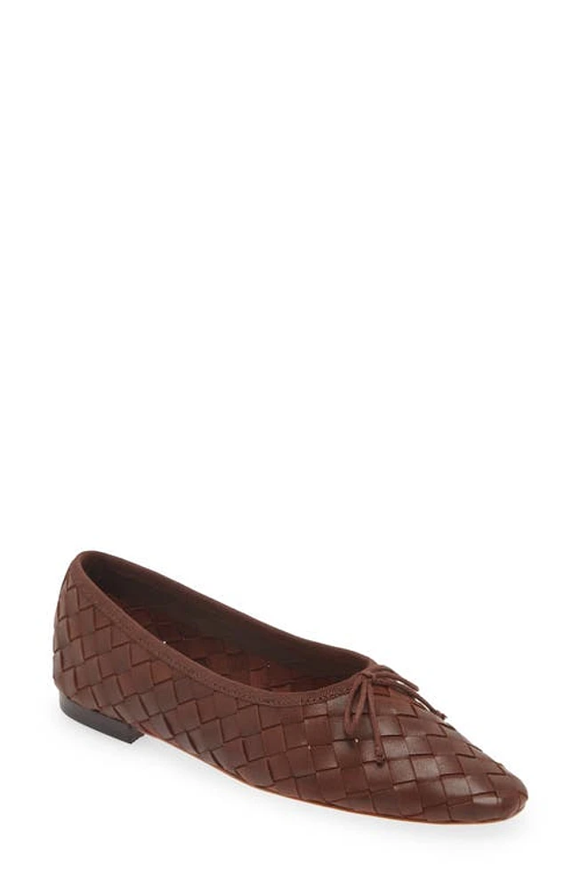 Loeffler Randall Landry Woven Ballet Flat Choco at Nordstrom,