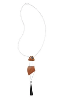 Tory Burch Geo Fish Statement Necklace in Tory Silver /Multi at Nordstrom