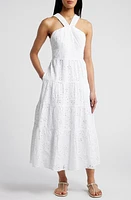 Lilly Pulitzer Jenette Eyelet Embroidered Halter Sundress Resort White Sealife at Nordstrom,