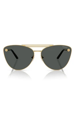 Versace 64mm Oversize Cat Eye Sunglasses in Gold at Nordstrom