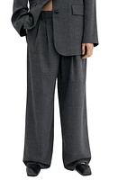 MANGO Wide Leg Suit Pants in Grey at Nordstrom, Size 8