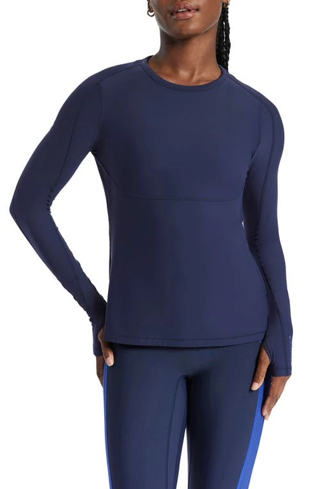 BANDIER Pro Fleece Curved Seam Top Navy Blazer at Nordstrom,