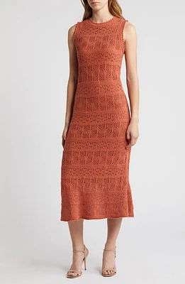 Chelsea28 Sleeveless Pointelle Sweater Dress at Nordstrom,