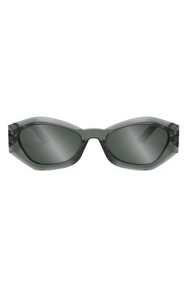 'DiorSignature B1U 55mm Butterfly Sunglasses in Grey/Other /Smoke Mirror at Nordstrom