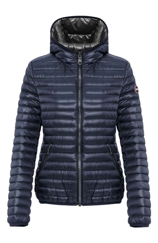 COLMAR Hooded Water Repellent Down Recycled Nylon Puffer Jacket Steel at Nordstrom, Us