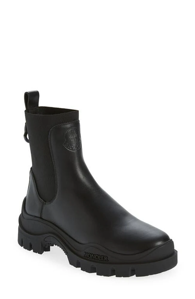 Moncler Larue Water Repellent Chelsea Boot Black at Nordstrom,