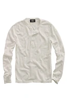 Double RL RRL Waffle Knit Cotton Henley White at Nordstrom,