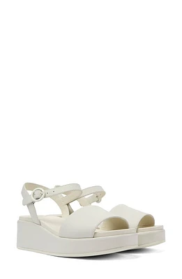 Camper Misia Platform Sandal White Natural at Nordstrom,