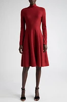 Akris punto Long Sleeve Knit Dress in Crimson at Nordstrom, Size 4