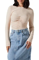 ASTR the Label Center Ruched Knit Top in Cream at Nordstrom, Size Small