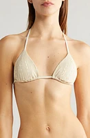 Vitamin A Gia Triangle Bikini Top Calico Crochet at Nordstrom,