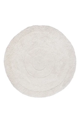 Lorena Canals Woolable Arctic Circle Round Washable Wool Rug in Sheep White at Nordstrom