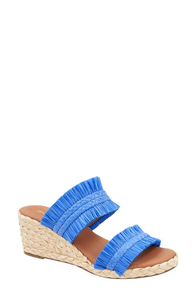 André Assous Nori Espadrille Wedge Sandal French Blue at Nordstrom,