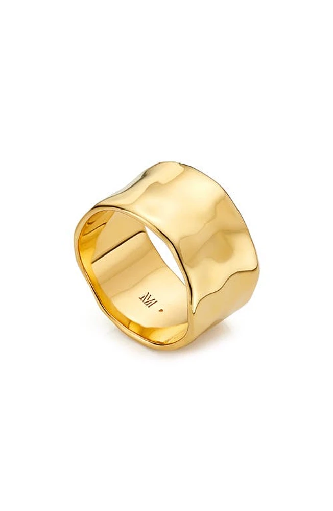 Monica Vinader Siren Muse Wide Ring Yellow Gold at Nordstrom,