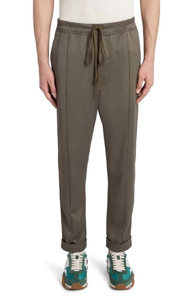 TOM FORD Pintuck Cady Pants Brown at Nordstrom,