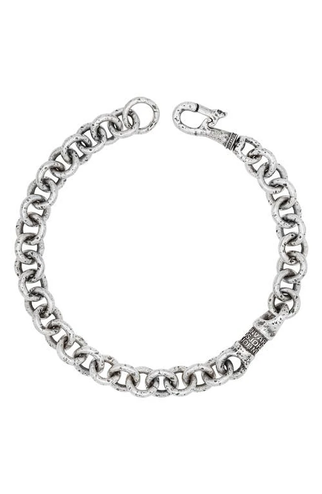 John Varvatos Men's Artisan Sterling Silver Chain Bracelet at Nordstrom, Size 8